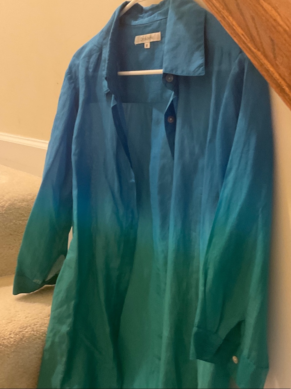 OndadeMar Bright Teal Blue Sheer Beach Coverup